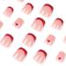 Justotry Red French Nails - 24-Piece Heart Motif Press-On Set | Glossy Angular Square Fingernails for Women - Buy Online on GoSupps.com