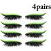 Professional Fluffy Glitter Eyelashes Natural-Looking 4 Pairs DIY Dramatic False Lashes for Cosplay and Decorative Use - Buy Online on GoSupps.com