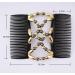 Lovef 3Pcs Comb Hair Clips for Women and Girls - Stylish Tribal Design in White, Black, and Gold - Fashionable Hair Accessories for Easy Dos - Buy Online on GoSupps.com