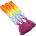 Tess Braids Extensions - Blue Jumbo Braids 60cm | KanCalon Kunsthaar for Box Braids | Ombre Hair Braid 100g (Orange/Blue/Red) - Buy Online on GoSupps.com