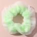 Fashion Organza Double Layered Hair Scrunchies Elastic Hair Tie Women Girls Sports Rubber Band Ponytail Holder(Green)