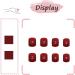 24Pcs Short Square Glossy Purplish Red Press on Nails with Glue - French Tips Fake Nails for Women - Nail Art Accessories - Buy Online on GoSupps.com