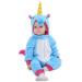 Doladola Baby Boys Girls Flannel Animal Hooded Unicorn Rompers Toddler's Jumpsuits Infant Outfit 12-18 Months Blue