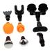 Minkissy 1 set 9Tlg massage head with fascia electrical massage head muscle massage attachments faucet beam spare parts for fascia massage devices body fascia gun