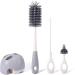 Bebamour 3 in 1 Stand Baby Bottle Brush Set - Soft Cleaning Brushes for Bottles, Teats, and Straws (Grey) - Buy Online on GoSupps.com