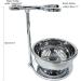 Premium Razor Holder & Shaving Brush Set for Men | Unique Heavy Design | Ideal Gift for Husband & Friends - 13cm Silver - Buy Online on GoSupps.com