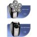 6 in 1 Men's 4D Electric Shaver & Trimmer - Rechargeable Silver Razor with 6 Floating Heads for Beard Nose Ear & Bald Head Grooming - Buy Online on GoSupps.com