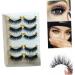 minkissy 5 Pairs False Eyelashes Magnetic Thick False Eyelashes Cross False Eyelashes False Lashes Pestanas Postizas Naturales Lashes Long Eyelashes Fluffy Cotton Thread 3D - Buy Online on GoSupps.com
