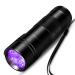 Inf flashlight UV black light flashlight with 12 LEDs ultraviolet light with 395nm for geocaching pet creeping decks pets urine detector etc.