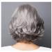 2018 Ombre Gray Blonde Bob Wig - Short Wavy Synthetic Hair 33cm | 2 Tones Silver Gray for Women - Buy Online on GoSupps.com