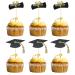 20 Pcs Graduation Cupcake Toppers Grad Cap Diploma Cupcake Picks Food Appetizer Picks Graduation Theme Party Cake Decorations