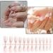 CAOQAO 24pcs Press On Nails Medium Length Coffin Nails Pink Nails Glossy False Nails Full Cover Prom Nails Automatic Nail Files for Natural Nails (Pink One Size) One Size Pink - Buy Online on GoSupps.com