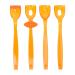 4-part lip-tongue muscle trainer different forms improve the flexibility of oral muscle strength for clear language restoration of the mouth muscle rehabilitation for (large orange)