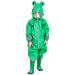 De feuilles Kids Button Rain Suit All-in-one Waterproof Puddle Suits Hooded Raincoat Jumpsuit 2-3 Years Green B