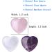 MAIBAOTA 30mm Rose Quartz Amethyst Clear Quartz Heart Love Crystals - 3Pcs Pink Purple White Set for Chakra Healing and Energy Balance - Buy Online on GoSupps.com