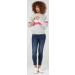 Zeta Ville Maternity Nursing Zipped Sweatshirt Striped Jumper - Grey Melange - Buy Online on GoSupps.com