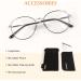 Shop Linvo Women's Cat Eye Vintage Glasses | Classic Metal Frame in Black & Silver - No Prescription Required - Buy Online on GoSupps.com