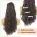 Saisifen Drawstring Ponytail Extension Long Water Wavy Synthetic Combs in Hair Extensions for Women Natural Looking Curls Hair 110g 50 CM/20 Inch #Silver Grey - Buy Online on GoSupps.com