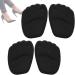 Medium Footed Cushions - Ergonomic Midfoot Support Insoles | Breathable Soft Cushions for High Heels Boots & Sneakers | 2 Pairs Black  - Buy Online on GoSupps.com