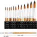 FENORKEY 12pcs Artist Watercolor Paint Brushes Set - Round Pointed Tip Detail Brushes for Watercolor, Acrylics, Ink - Brown - Buy Online on GoSupps.com