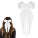 White Hair Bow Hair Bow Hair Bows For Women Simple Large Hair Bow with Long Silky Satin Tail Large Bows 90's Accessories for Party Women Girls