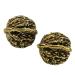 Beaupretty 1 pair of copper walnut massage balls for the feet sports accessories foot ornament artificial copperage craft decor brass walnut proparys decorations 3.5x3cm golden