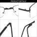 Folding Half Frame Bifocal Reading Glasses - Blue Light Blocking Ultralight Anti-Glare Eyewear for Men & Women - 4.0x Black Semi-Rimless Readers - Buy Online on GoSupps.com