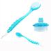 Cisixin Bathroom Shower Back Cleaning Brush Exfoliating Body Brush with Long Handle (Blue)