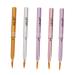 Housoutil 5pcs Retractable Lip Brush Makeup Applicators Lip Applicators Lip Gloss Wands Retractable Lip Liner Portable Makeup Brush Scrubber Lip Tint Lipstick Metal Mini 11.5x0.8cm Assorted Color