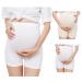 FEOYA Maternity Shorts Knickers High Elastic Cotton Safety Shorts Pants 2pcs L (99-110 lb) High Waist 01