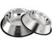 SUOXU Stainless Steel Dog Bowls Dog Feeding Bowls Dog Plate Bowls With Non-slip Rubber Bases Small Pet Feeder Bowls And Water Bowls .Pack of 2 S-350ml