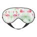 Floral Flamingo Botany Print Fashion Block Out Light Eye Mask 7.9X4 inch for Air Travel Full Night Sleeping