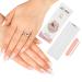 20 Stickers Semi Cured Nail Wraps Soft Self-Adhesive Gel Nail Stickers ZAHVIA Salon-Quality Gel Nail Polish Strips Manicure Stickers Set-Clear (UV/LED Lamp Required)