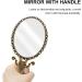 FOMIYES Vintage Handheld Travel Mirror - Folding Salon Barber Hairdressing Cosmetic Mirror for Pocket Purse - Perfect Birthday Gift - Buy Online on GoSupps.com