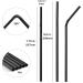 ALINK 500-Pack Black Flexible Drinking Straws - 7.75 Plastic Bendy Straws (Disposable) | Pack of 500 - Buy Online on GoSupps.com