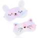 Plush Sleep Eye Mask for Kids - Cute Rainbow Cat & Bunny Blindfolds | Soft Sleep Masks for Travel & Nap (2 Pack - Buy Online on GoSupps.com
