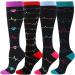 Shop Mynh 4 Couple Compression Socks for Men & Women | High Sports & Trekking Stockings - Unisex Overknee Design - Buy Online on GoSupps.com