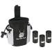 Amathing feed bag for dog training with 60 feces snack bag treats in size 15 x 14 cm (W x H) in black with fastening clip and lockable strech opening medium-sized black