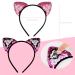 Yahemu Cat Ears Headband Set - Glitter Sequins Hair Accessories for Girls & Women | 4-Piece Party Decoration for Birthdays & Christmas - Buy Online on GoSupps.com