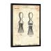 Artboxone poster with a black frame 18x13 cm fashion shaving brush Patent (antique) - image shaving brush barber hair 18x13 cm + black frame