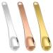 3 pieces metal spatula cosmetics mini makeup spoon skin care spoon small cosmetic spatula make -up application applianter beauty scoop for cream facial mask lotions moisture creams gold rose gold silver