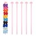 DEEKA 6 PCS 40" Long Bow Holders for Girls Clip Hair Bows Organizer - Pink 40 Inch (Pack of 6) Pink(pack of 6)