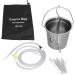 2L Stainless Steel Enema Bucket with Silicone Hose & Storage Bag - Home Intestinal Cleaning Tool - Buy Online on GoSupps.com