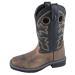 Smoky Mountain Boys' Stampede Western Boot Square Toe Brown/Black 13 Little Kid