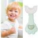 All Rounded U Shape Toothbrush | Manual U Shaped Toothbrush - Cute Cartoon Whitening Toothbrush Teeth Cleaning Design for Kids Ages 2-6 Ssxx Green 1 count (Pack of 1) - Buy Online on GoSupps.com