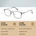 Livho Blue Light Blocking Glasses - Fashionable Lightweight Metal Wire Frames for Men and Women - UV400 Computer Gaming Eyeglasses with Case - Matte Black - Buy Online on GoSupps.com