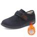 FZYUAN Diabetic Shoes for Women Men Extra Wide Width Winter Diabetic Sneakers with Cotton Linting and Adjustable Closures Non-Slip Diabetic Slippers for Swollen Feet Diabetes Edema Black Foot length 255mm