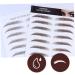 4pcs Eyebrow Stickers False Eyebrow Black Eyebrows Artificial Eyebrow Hair Cosmetic 4d - Buy Online on GoSupps.com