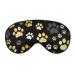 Colorful Paw Print Sleep Mask for Women Adjustable Sleeping Eye Shades Cover with Elastic Strap