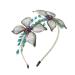 IYOU Copper Wire Wedding Headband Green Butterfly Hair Hoop Handmade Prom Guest Bridal Hair Accessories for Women